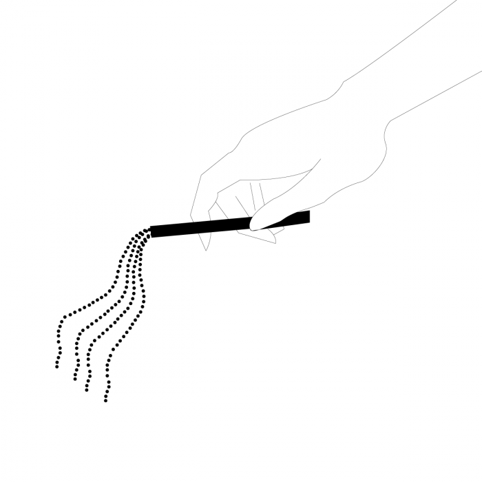 BIJOUX - MAGNIFIQUE SILVER METAL CHAIN NECKLACE / WHIP - 53Xshop