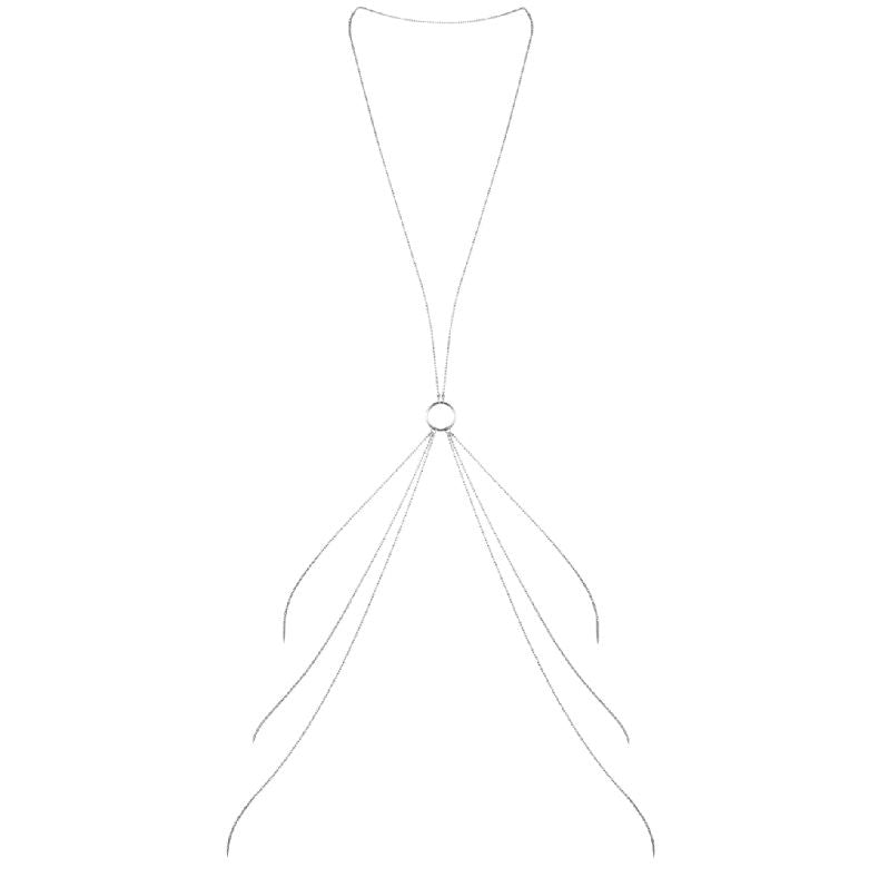 BIJOUX - MAGNIFIQUE METAL CHAINS FOR THE BODY 8 SILVER - 53Xshop