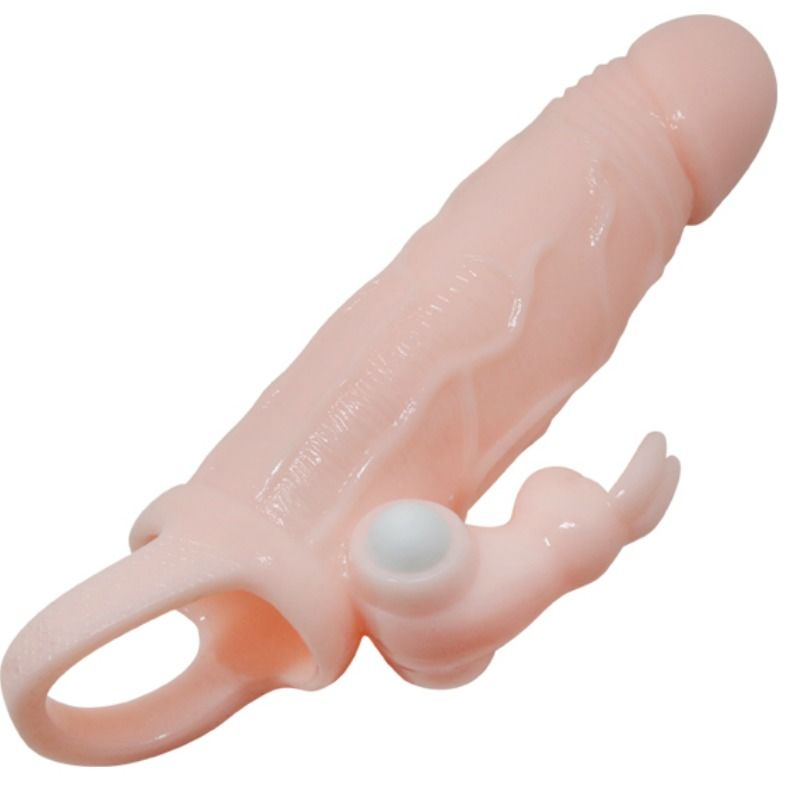 BAILE - BRAVE MAN PENIS COVER WITH RABBIT AND DOUBLE ENGINE FLESH 16.5 CM - 53Xshop