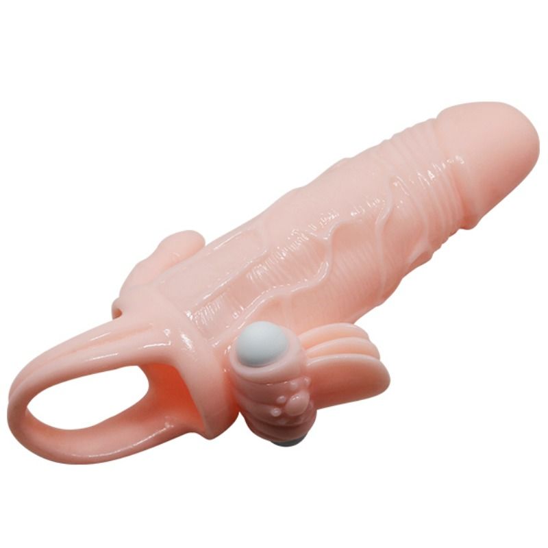 BAILE - BRAVE MAN PENIS COVER WITH CLIT AND ANAL STIMULATION FLESH 16.5 CM - 53Xshop