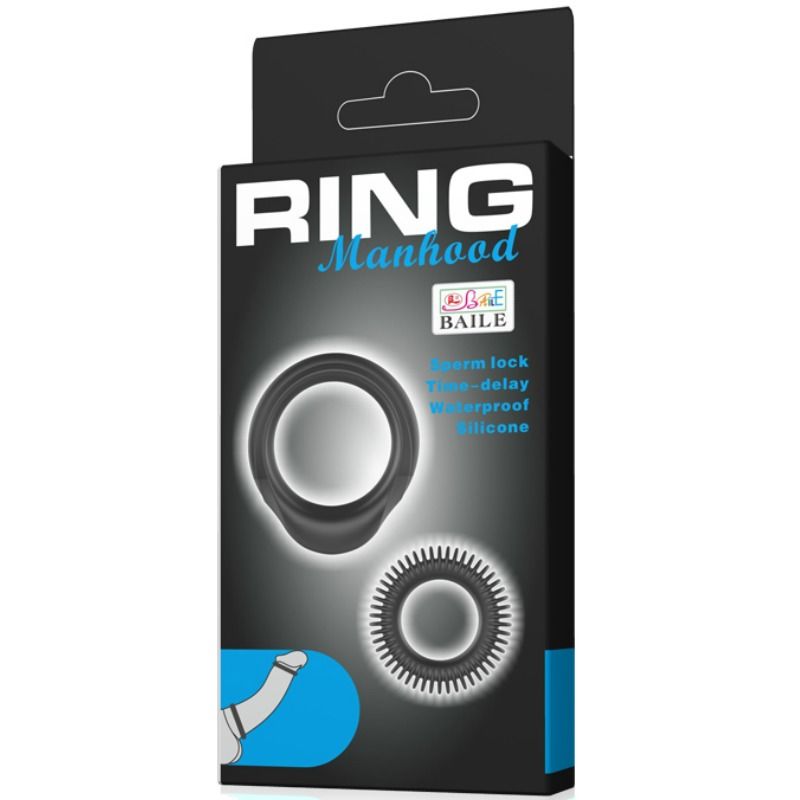 BAILE - KIT 2 SILICONE RINGS RING MANHOOD - 53Xshop