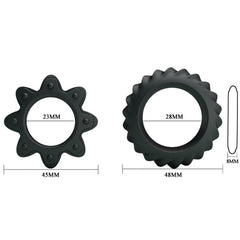 BAILE - KIT 2 RING FLOWERING SILICONE RINGS - 53Xshop