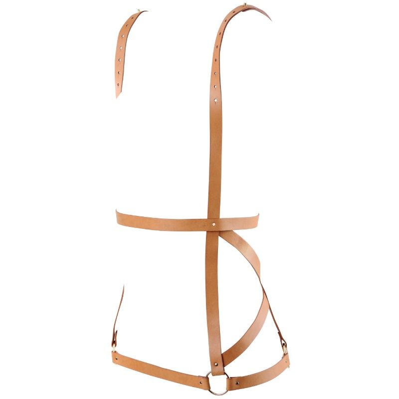 BIJOUX - INDISCRETS MAZE HARNESS DRESS SHAPE BROWN - 53Xshop