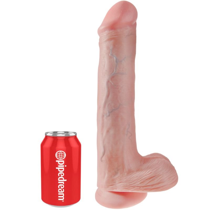 KING COCK - DILDO WITH BALLS 33 CM FLESH - 53Xshop