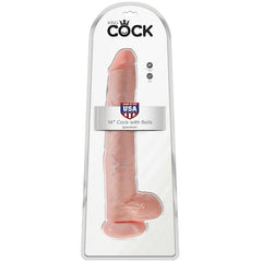 KING COCK - DILDO WITH BALLS 35.6 CM FLESH - 53Xshop