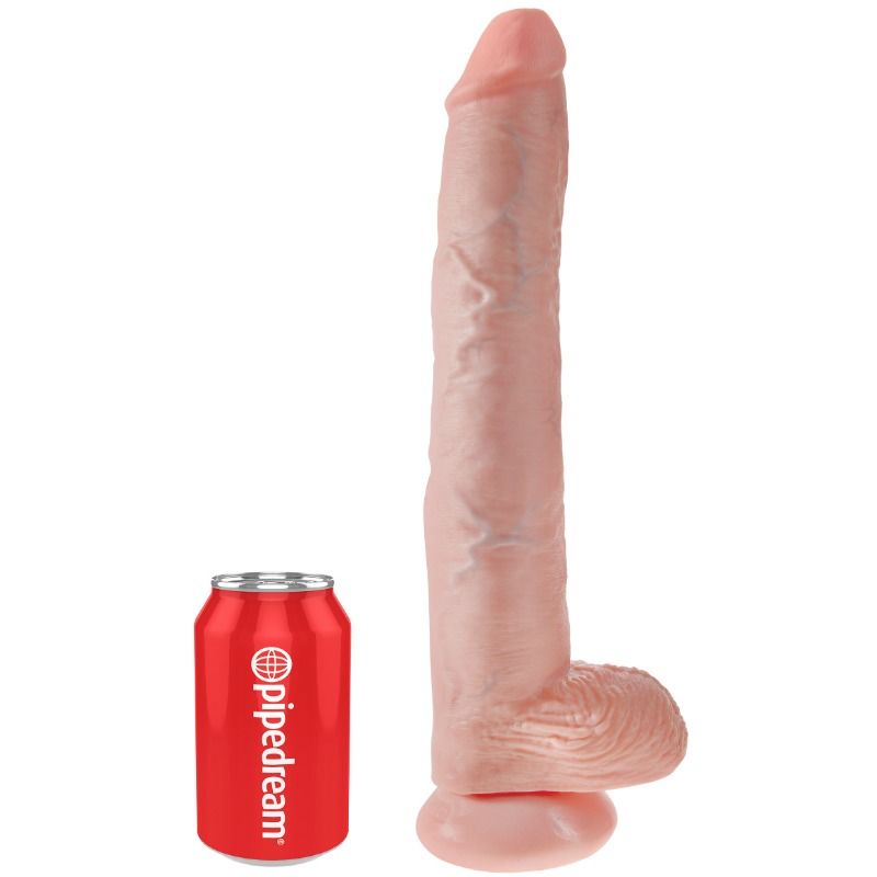 KING COCK - DILDO WITH BALLS 35.6 CM FLESH - 53Xshop