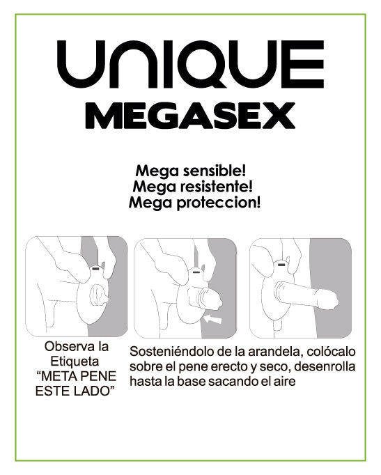 UNIQ - MEGASEX LATEX FREE SENSITIVE CONDOMS 3 UNITS - 53Xshop