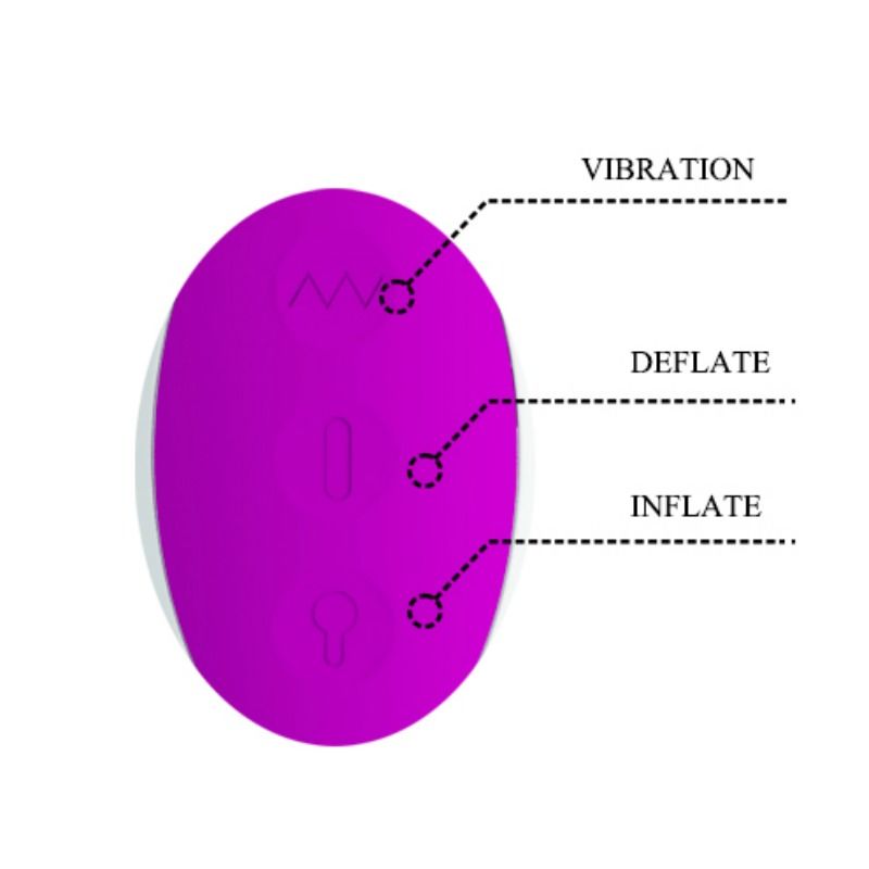PRETTY LOVE - DEMPSEY RECHARGEABLE INFLATABLE VIBRATOR - 53Xshop