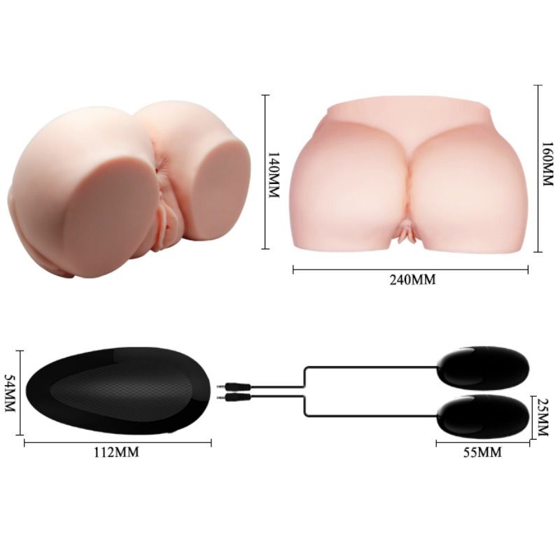 CRAZY BULL - REALISTIC VAGINA AND ANUS WITH VIBRATION - 53Xshop