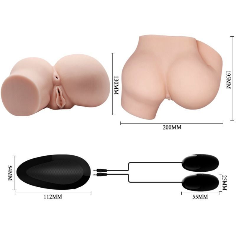 CRAZY BULL - BUTT WITH REALISTIC VAGINA AND ANUS AND VIBRATION - 53Xshop