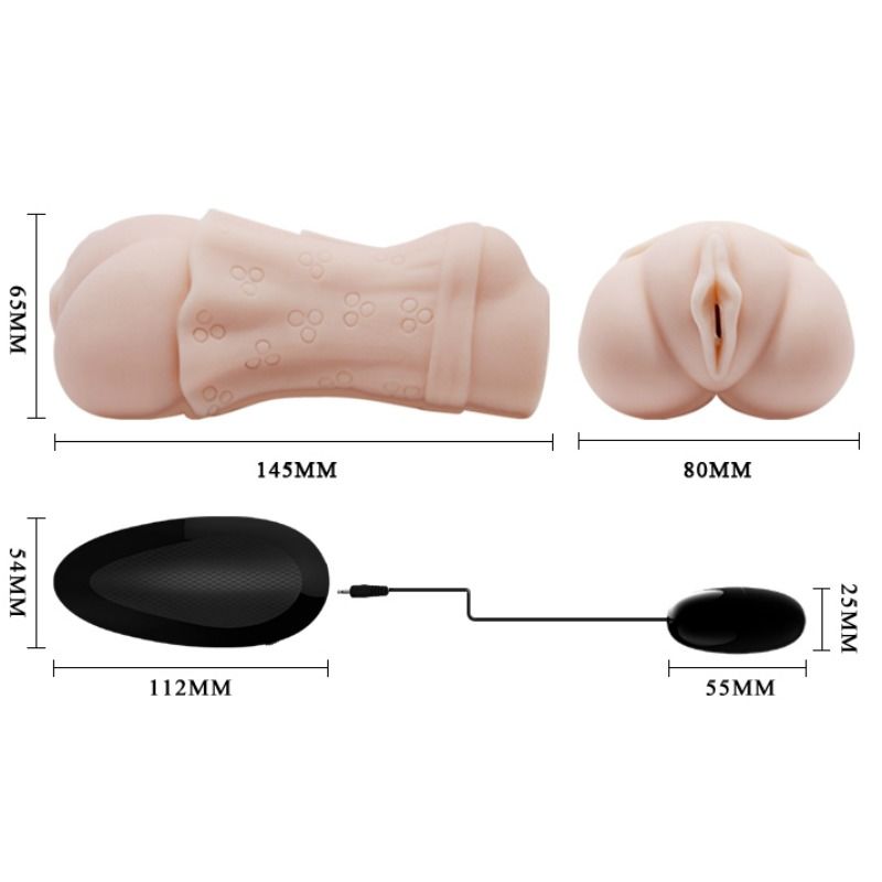 CRAZY BULL - WATER SKIN VAGINA MASTURBADOR WITH VIBRATING BULLET 2 - 53Xshop