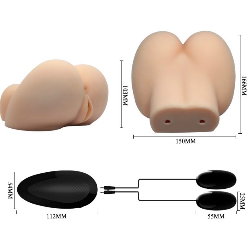 CRAZY BULL - REALISTIC VAGINA AND ANUS WITH VIBRATION POSITION 6 - 53Xshop