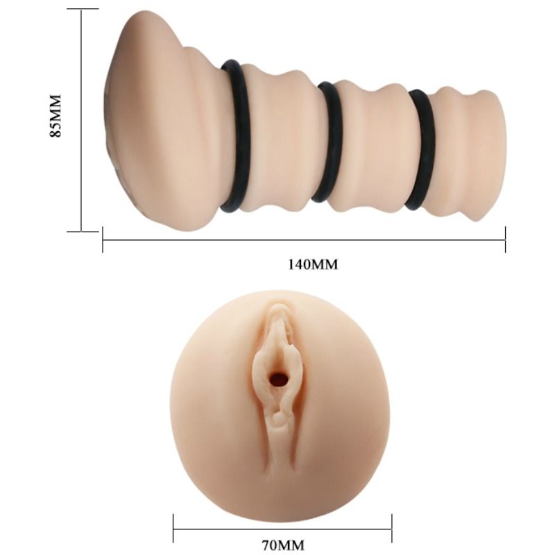 CRAZY BULL - MASTURBADOR WITH RINGS VAGINA MODEL 2 - 53Xshop