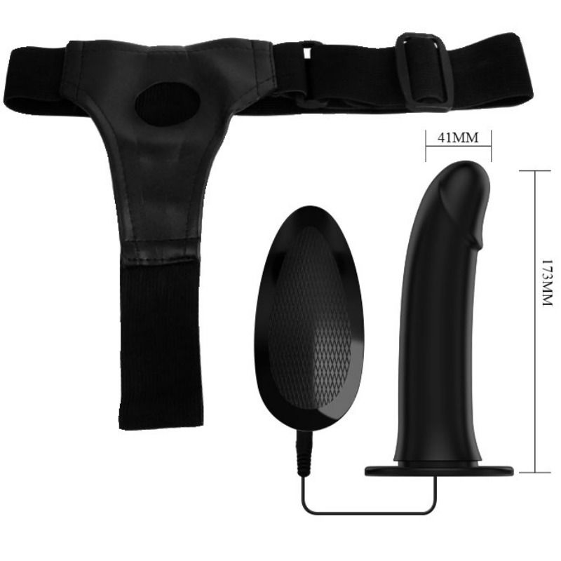 PRETTY LOVE - VITO STRAP ON WITH HOLLOW DILDO AND VIBRATION 17.3 CM - 53Xshop