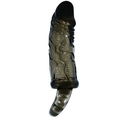 BAILE - PENIS EXTENDER COVER WITH STRAP FOR TESTICLES BLACK 13.5 CM - 53Xshop