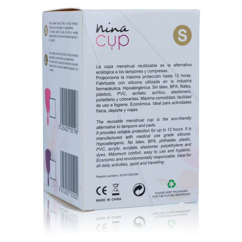 NINA KIKÍ - MENSTRUAL CUP PINK - SIZE S - 53Xshop