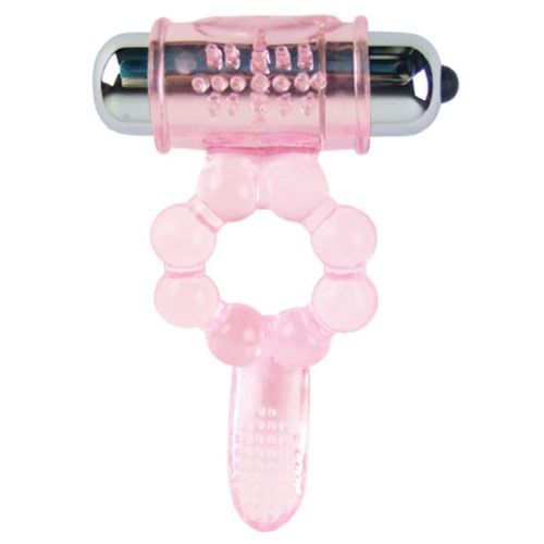 BAILE - SILICONE RING 10 TONGUE RHYTHMS WITH PINK VIBRATION - 53Xshop