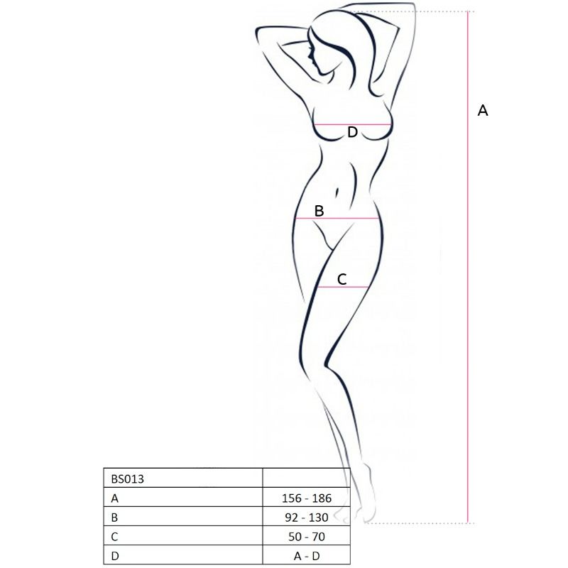 PASSION - WOMAN BS013 RED BODYSTOCKING ONE SIZE - 53Xshop