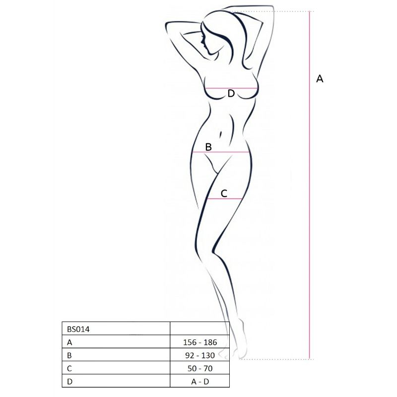 PASSION - WOMAN BS014 BODYSTOCKING BLACK ONE SIZE - 53Xshop