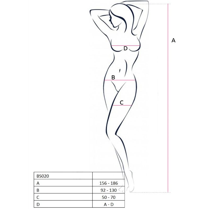 PASSION - WOMAN BS020 WHITE BODYSTOCKING ONE SIZE - 53Xshop