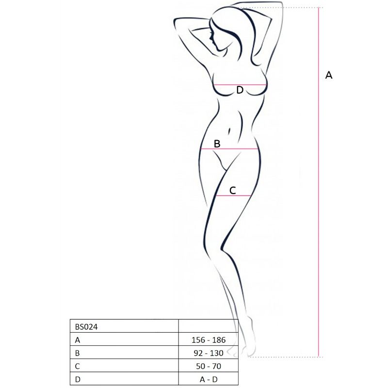 PASSION - WOMAN BS024 WHITE BODYSTOCKING ONE SIZE - 53Xshop