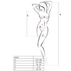 PASSION - WOMAN BS025 BODYSTOCKING WHITE DRESS STYLE ONE SIZE - 53Xshop