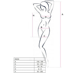 PASSION - WOMAN BS026 BODYSTOCKING WHITE DRESS STYLE ONE SIZE - 53Xshop