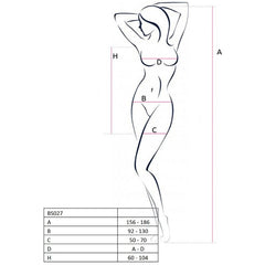 PASSION - WOMAN BS027 BODYSTOCKING WHITE DRESS STYLE ONE SIZE - 53Xshop