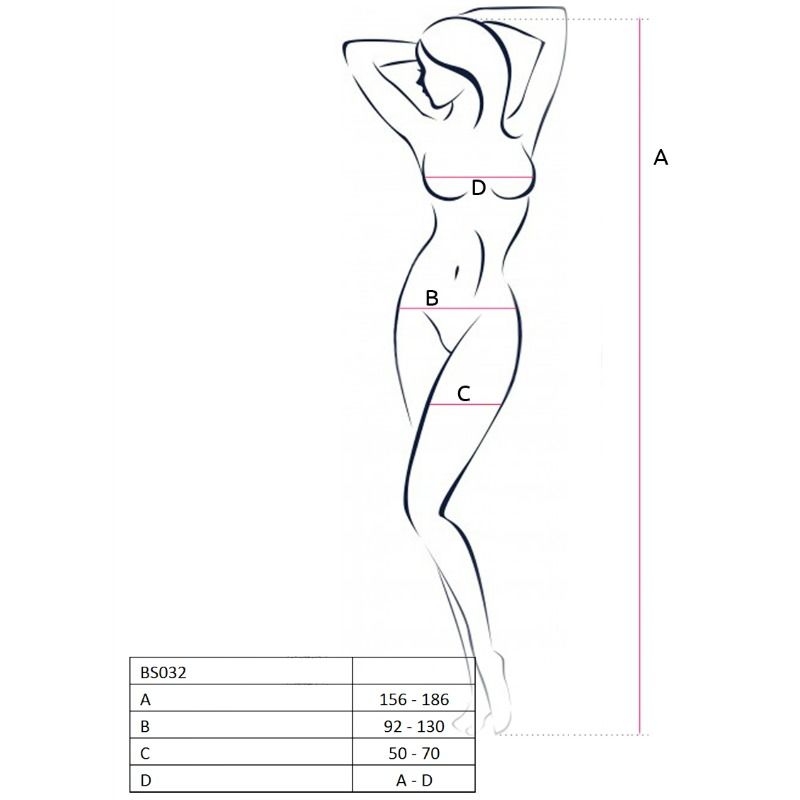 PASSION - WOMAN BS032 BODYSTOCKING BLACK ONE SIZE - 53Xshop
