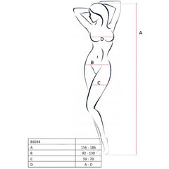 PASSION - WOMAN BS034 BODYSTOCKING BLACK ONE SIZE - 53Xshop