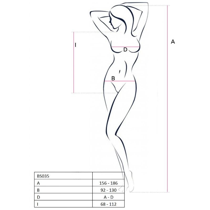 PASSION - WOMAN BS035 RED BODYSTOCKING ONE SIZE - 53Xshop