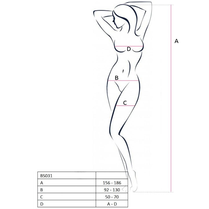 PASSION - WOMAN BS031 RED BODYSTOCKING ONE SIZE - 53Xshop