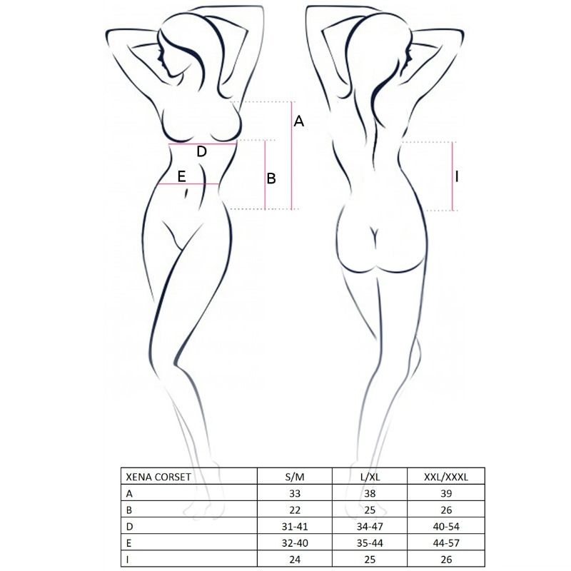 PASSION - WOMAN XENA CORSET SIZE S/M - 53Xshop