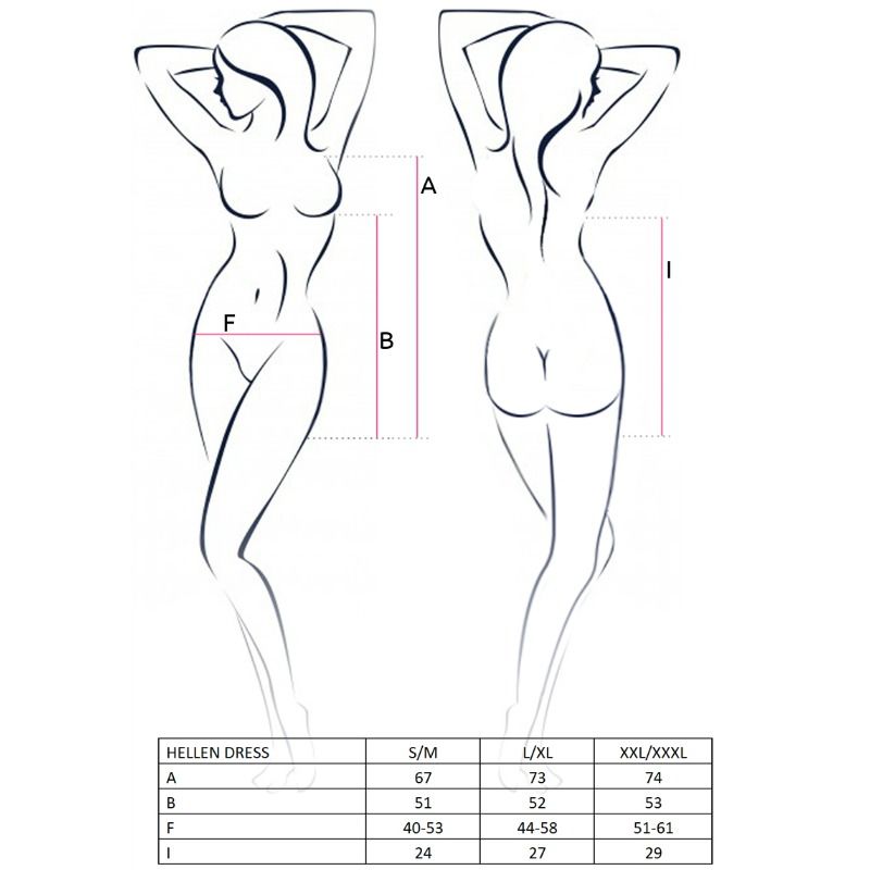 PASSION - WOMAN HELLEN DRESS AND THONG SIZE S/M - 53Xshop