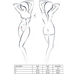 PASSION - WOMAN LEILA TEDDY BLACK SIZE S/M - 53Xshop