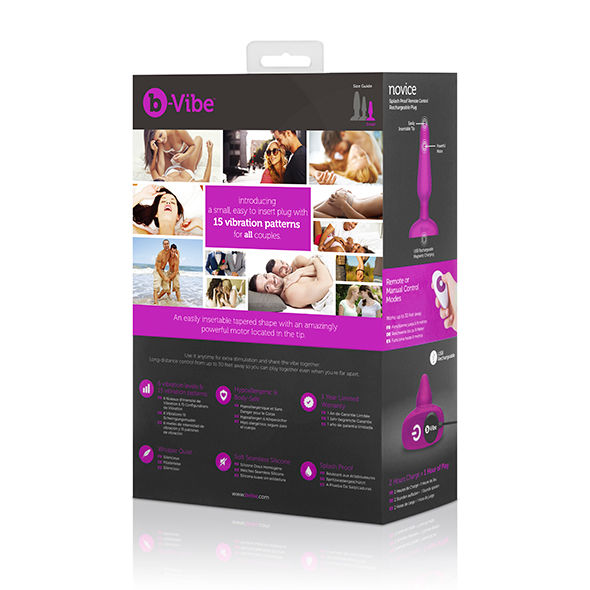 B-VIBE - NOVICE REMOTE CONTROL ANAL PLUG FUCHSIA - 53Xshop