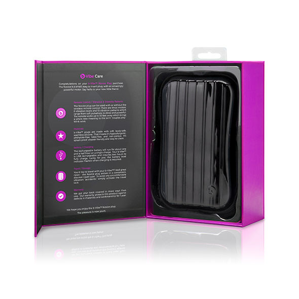 B-VIBE - NOVICE REMOTE CONTROL ANAL PLUG FUCHSIA - 53Xshop