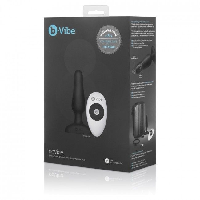 B-VIBE - NOVICE REMOTE CONTROL ANAL PLUG BLACK - 53Xshop