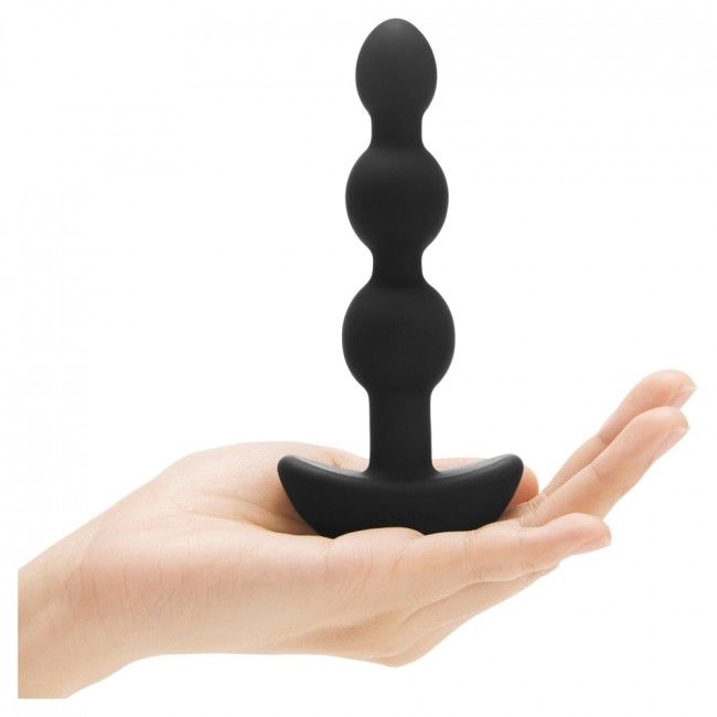 B-VIBE - TRIPLET ANAL REMOTE CONTROL BEADS BLACK - 53Xshop