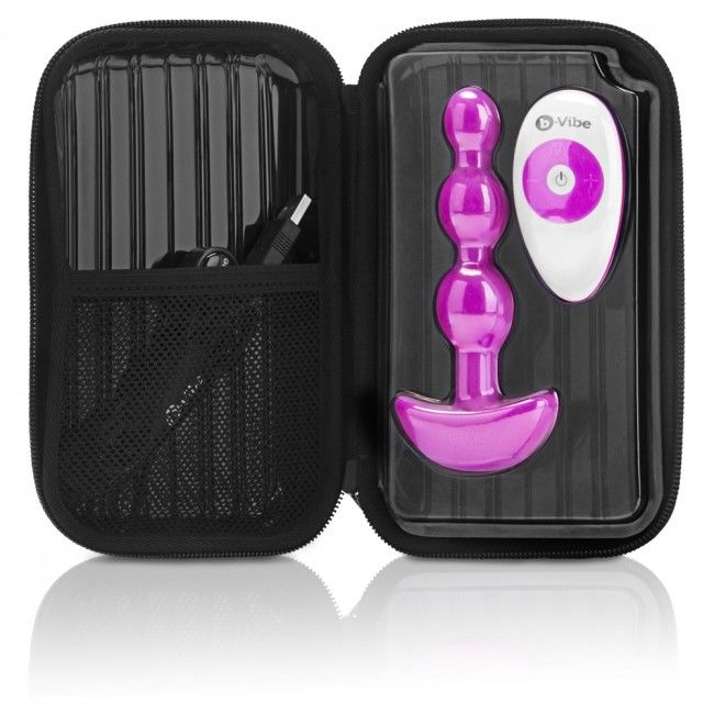 B-VIBE - TRIPLET ANAL REMOTE CONTROL BEADS PINK - 53Xshop