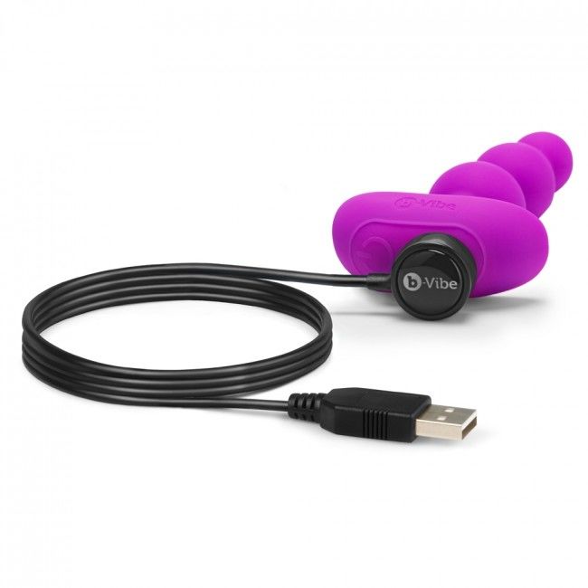 B-VIBE - TRIPLET ANAL REMOTE CONTROL BEADS PINK - 53Xshop