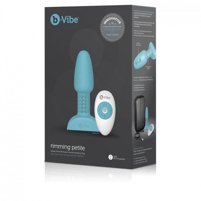 B-VIBE - RIMMING REMOTE CONTROL ANAL PLUG PETITE TEAL - 53Xshop