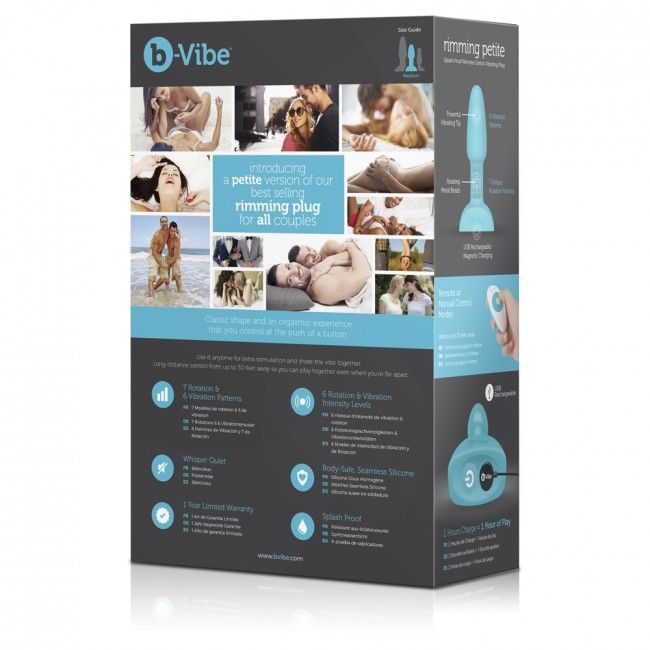 B-VIBE - RIMMING REMOTE CONTROL ANAL PLUG PETITE TEAL - 53Xshop