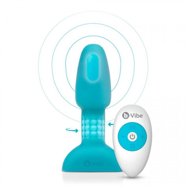 B-VIBE - RIMMING REMOTE CONTROL ANAL PLUG PETITE TEAL - 53Xshop