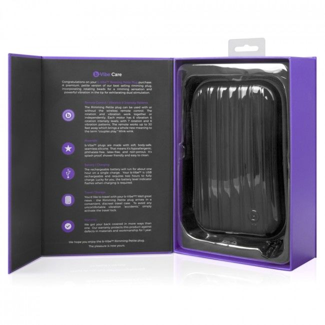 B-VIBE - RIMMING REMOTE CONTROL ANAL PLUG PETITE LILAC - 53Xshop