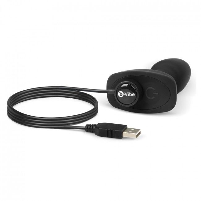 B-VIBE - RIMMING REMOTE CONTROL ANAL PLUG PETITE BLACK - 53Xshop