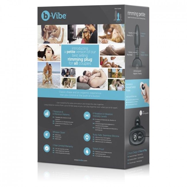 B-VIBE - RIMMING REMOTE CONTROL ANAL PLUG PETITE BLACK - 53Xshop