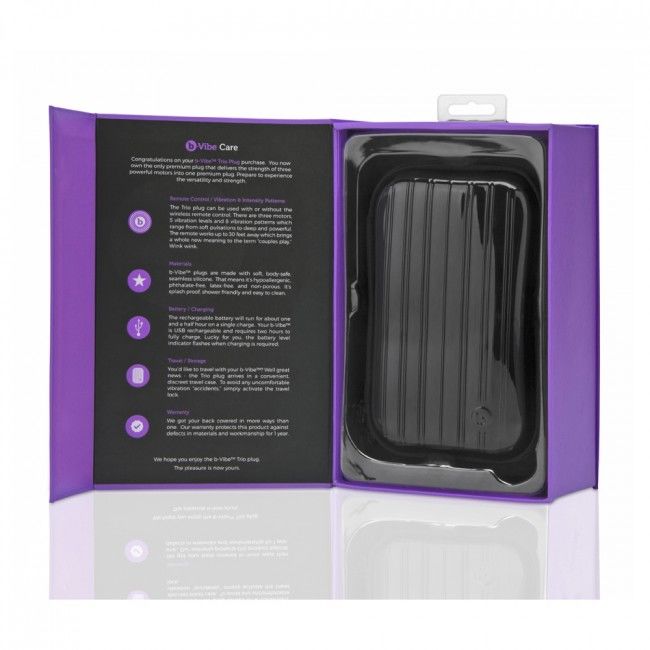 B-VIBE - TRIO REMOTE CONTROL PLUG ANAL LILAC - 53Xshop