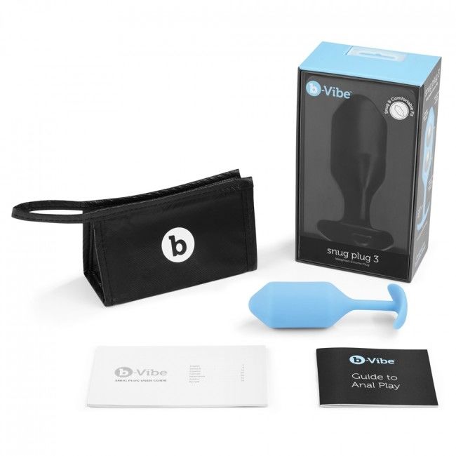 B-VIBE - SNUG ANAL PLUG 3 SKY BLUE - 53Xshop