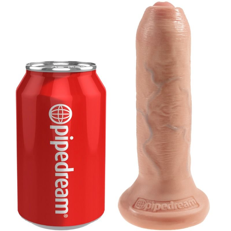 KING COCK - REALISTIC DILDO UNCUT FLESH 15 CM - 53Xshop
